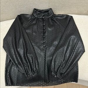 Chic Black Button-Up Blouse